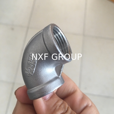 NXF ASTM JIS EN 316Ti/0Cr18Ni12Mo2Ti DN15-1200 Class150-2500 Stainless Steel 316Ti 45 90 Degree Casting Thread Elbow