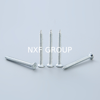 NXF ASTM JIS DIN 235JR/A105JRB/DINST37-2/JISSS400/ASTMA283C ST2.9 25mm Galvanized Cross Countersunk Self Tapping Screws