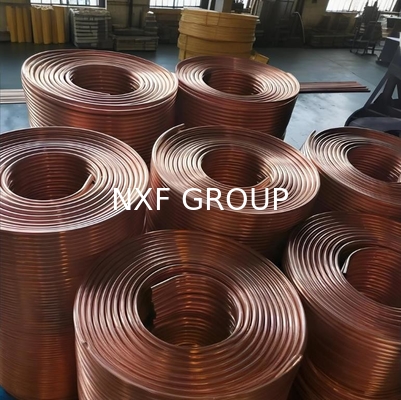 NXF ASTM B280/EN12735/JISH3300 C11000 C12200  Diameter 3.6-28.58mm Thickness 0.28-1.20mm Length 50m Copper Plain Tube