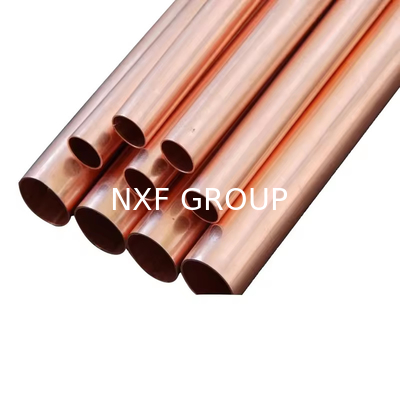 NXF ASTM B280/EN12735/JISH3300 C11000 C12200 Diameter 3.6-108mm Thickness 0.25-3.5mm Length 1-12m Copper Straight Tube