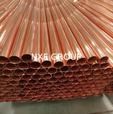 NXF ASTM B280/EN12735/JISH3300 C11000 C12200 Diameter 3.6-108mm Thickness 0.25-3.5mm Length 1-12m Copper Straight Tube