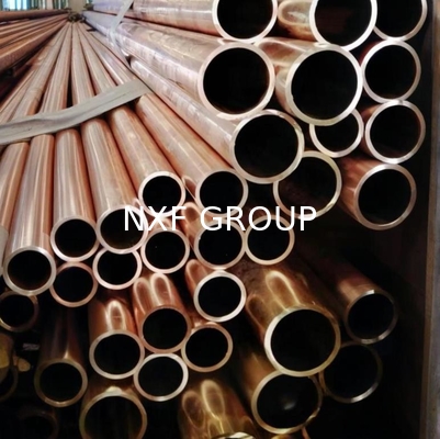 NXF ASTM B280/EN12735/JISH3300 C11000 C12200 Diameter 3.6-108mm Thickness 0.25-3.5mm Length 1-12m Copper Straight Tube