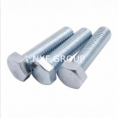 NXF ASTM DIN JIS S235JR/A105JRB/DINST37-2/JISSS400/ASTMA283C M10 55mm Carbon Steel  Zinc Plated Galvanized Hexagonal Bolt