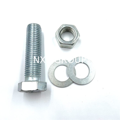 NXF ASTM DIN JIS S235JR/A105JRB/DINST37-2/JISSS400/ASTMA283C M10 55mm Carbon Steel  Zinc Plated Galvanized Hexagonal Bolt