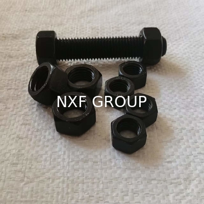 NXF ASTM S235JR/A105JRB/DINST37-2/JISSS400/ASTMA283C Diameter M33 Length 100mm Steel Blackned Hexagon Bolts