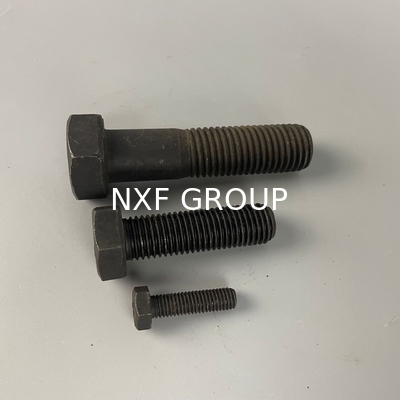 NXF ASTM S235JR/A105JRB/DINST37-2/JISSS400/ASTMA283C Diameter M33 Length 100mm Steel Blackned Hexagon Bolts