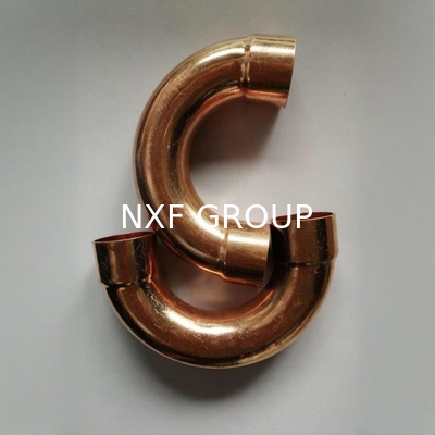 NXF ASTM DIN JIS B280/EN12735/JISH3300 C11000 C12200 DN15-1200 SCH10-XXS 180° Butt Welding Casting Copper Elbow