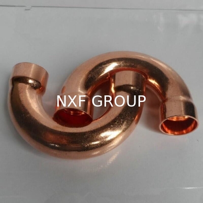 NXF ASTM DIN JIS B280/EN12735/JISH3300 C11000 C12200 DN15-1200 SCH10-XXS 180° Butt Welding Casting Copper Elbow