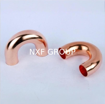 NXF ASTM DIN JIS B280/EN12735/JISH3300 C11000 C12200 DN15-1200 SCH10-XXS 180° Butt Welding Casting Copper Elbow