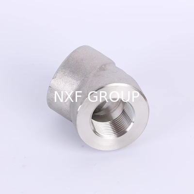 NXF UNS S31008 ASTM A403 310S/0Cr25Ni20/1.4845 DN6-100 Class3000-9000 310S Stainless Steel Threaded 45° Elbow